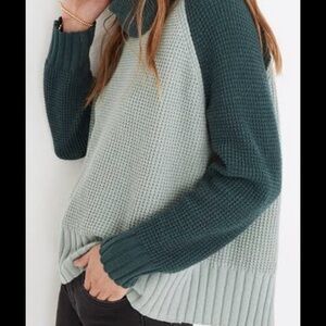 Women's Two-Tone Turtleneck Sweater